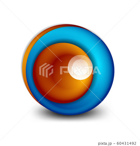 Vector swirl circle banner, 3d style abstract sphere or round shape icon or background templates. Vector Illustration For Wallpaper, Banner, Background, Card, Book Illustration, landing page 60431492
