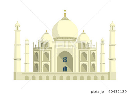 インド タージマハル 世界の有名な建築物 遺跡 建物 世界遺産 ランドマーク のイラスト素材