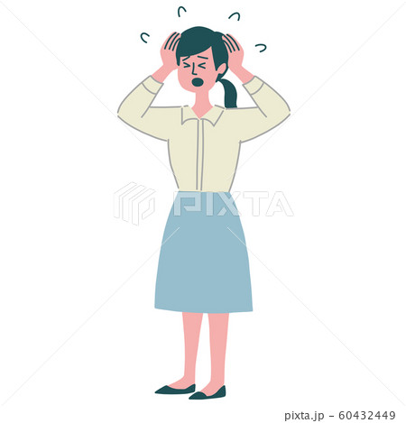 女性 大変のイラスト素材