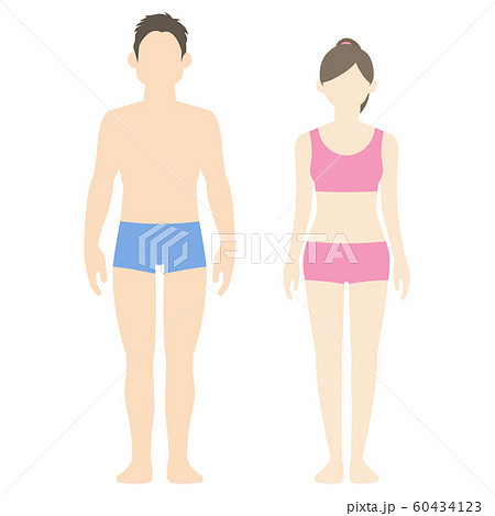 インナーウェア姿の男性・女性 インナーウェア姿の男性・女性 60434123