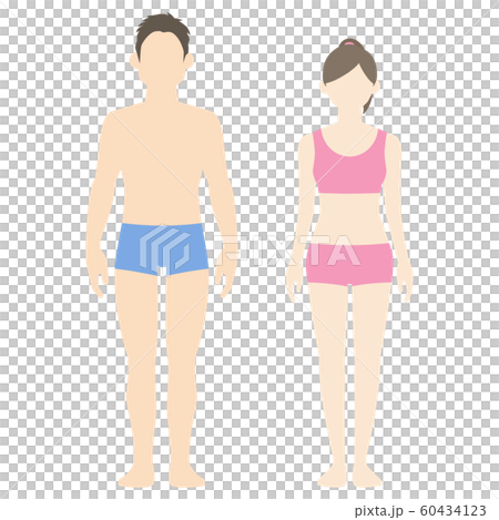 インナーウェア姿の男性・女性 インナーウェア姿の男性・女性 60434123