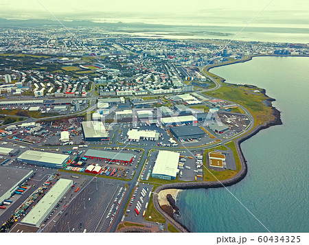 レイキャビクの世界最北の首都空撮 60434325