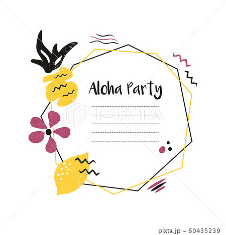 Design, card with tropical fruits for invitation Design, card with tropical fruits for invitation 60435239