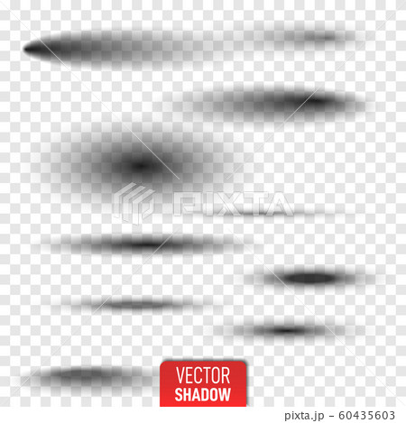 Set of transparent oval shadow Set of transparent oval shadow 60435603