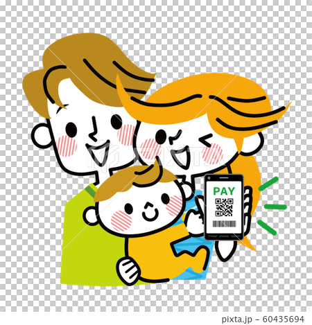 Cashless PAY family smile 60435694