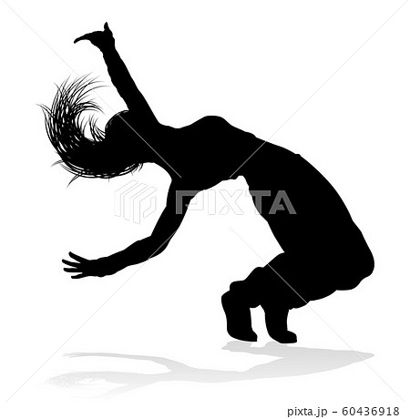 Street Dance Dancer Silhouetteのイラスト素材