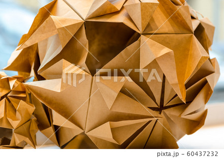 Closeup view of origami ball 60437232