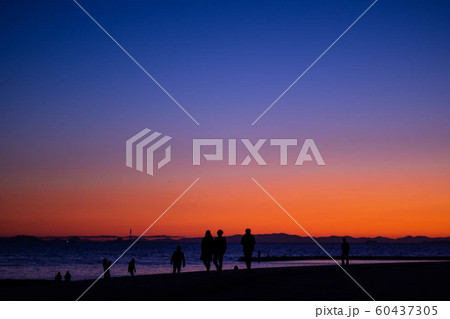 夕暮れ時の海辺 夕暮れ時の海辺 60437305