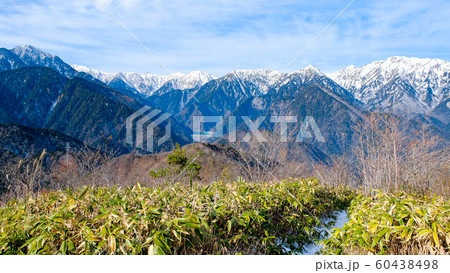 鍬ノ峰から北アルプスの眺め (12月) 鍬ノ峰から北アルプスの眺め (12月) 60438498