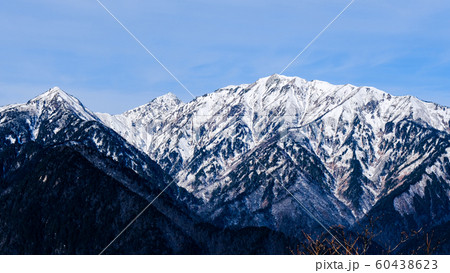 鍬ノ峰から望む北葛岳・針ノ木岳・蓮華岳 (12月) 鍬ノ峰から望む北葛岳・針ノ木岳・蓮華岳 (12月) 60438623