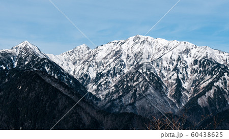 鍬ノ峰から望む北葛岳・針ノ木岳・蓮華岳 （１２月） 60438625