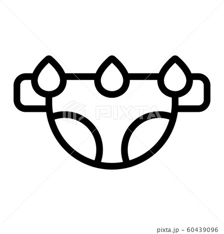 diaper icon vector. Isolated contour symbol illustration 60439096