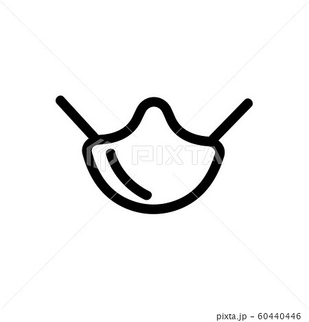 Mask on the face of the icon vector. Isolated contour symbol illustration Mask on the face of the icon vector. Isolated contour symbol illustration 60440446