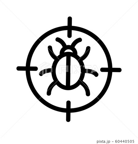 Search for insect icon vector. Isolated contour symbol illustration 60440505