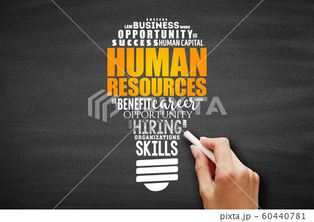 HR - Human Resources light bulb word cloud HR - Human Resources light bulb word cloud 60440781