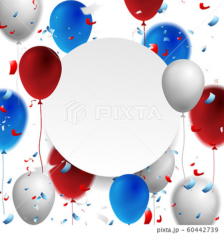 Celebration background with confetti and balloons 60442739