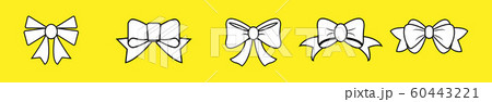 Black gift bow silhouette. 60443221