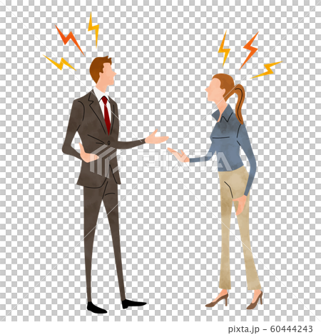 Illustration material: business scene, argue, men, women 60444243