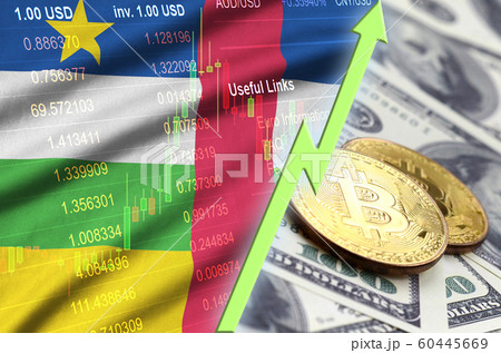 Central African Republic flag and cryptocurrency 60445669