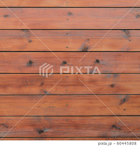 Varnished wood background from cabin exterior. 60445808