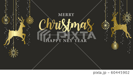 Christmas and New Year horizontal banner - Vector Christmas and New Year horizontal banner - Vector 60445902