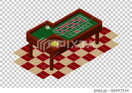 カジノのルーレットテーブルのイラスト素材
