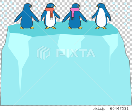 氷の上のペンギン 壁紙 背景素材のイラスト素材 60447551 Pixta