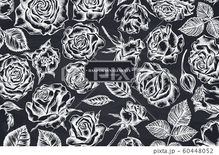Floral design with chalk roses 60448052