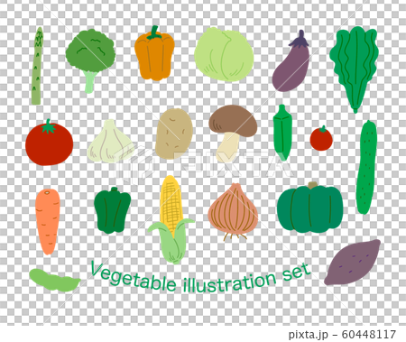 身近な野菜イラストセットのイラスト素材