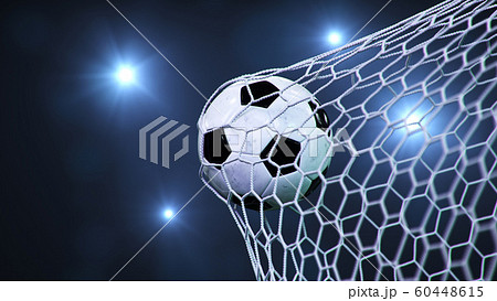 Soccer Ball Flew Into The Goal Soccer Ball Stock Illustration