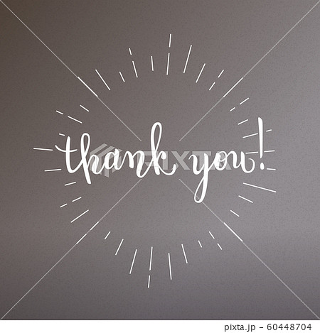Thank you brush pen lettering, handwritten vector Thank you brush pen lettering, handwritten vector 60448704