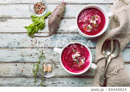 Cold Beetroot creamy soup 60448824