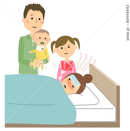 体調不良の若い女性 家族 体調不良の若い女性 家族 60448992