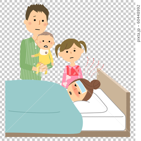 体調不良の若い女性 家族 体調不良の若い女性 家族 60448992