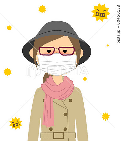 若い女性　花粉症　アレルギー 60450153
