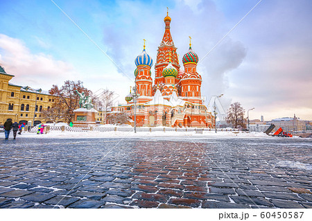 St. Basil's Cathedral in Moscow at winter St. Basil's Cathedral in Moscow at winter 60450587