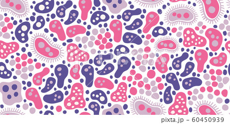 bacteria virus doodle seamless pattern, minimalism 60450939