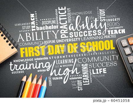 First day of school word cloud collage 60451058