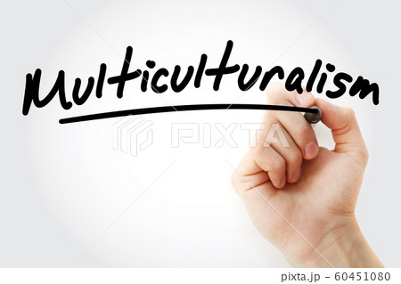Hand writing Multiculturalism with marker 60451080