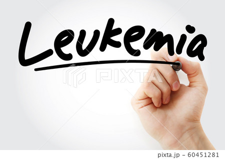 Hand writing Leukemia with marker 60451281