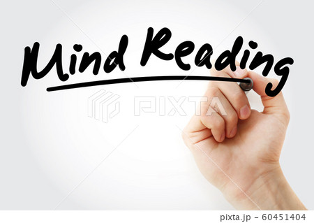 Hand writing mind reading with marker Hand writing mind reading with marker 60451404