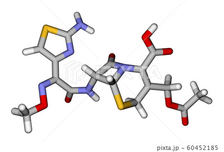 Cefotaxime, a cephalosporin antibiotic. Molecular structure 60452185