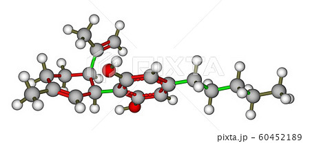Cannabidiol molecular model Cannabidiol molecular model 60452189