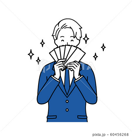 ビジネスマン　表情　うきうき 60456268