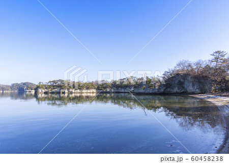 宮城　松島湾浦戸諸島の野々島 60458238