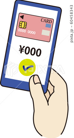 キャッシュレス 決済 クレジットカード 携帯電話 スマートフォン 画面 成功 手 シンプル イメージ キャッシュレス 決済 クレジットカード 携帯電話 スマートフォン 画面 成功 手 シンプル イメージ 60458343