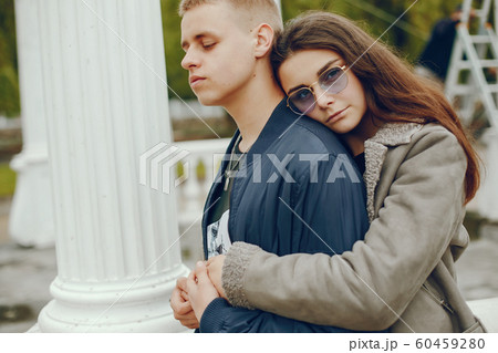 Couple in a park Couple in a park 60459280