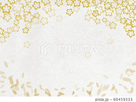 桜模様の和紙テクスチャ背景素材 白色のイラスト素材