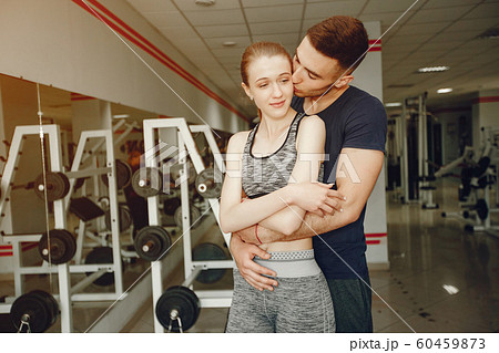 Couple in a gym Couple in a gym 60459873