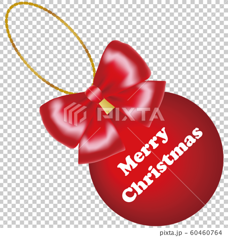 クリスマス クリスマスツリー用 オーナメントボール リボンのイラスト素材